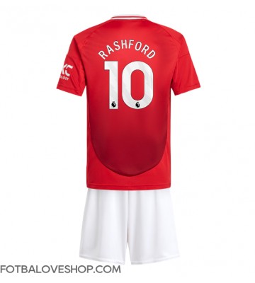 Manchester United Marcus Rashford #10 Dětské Domácí Dres 2024-25 Krátký Rukáv (+ trenýrky)
